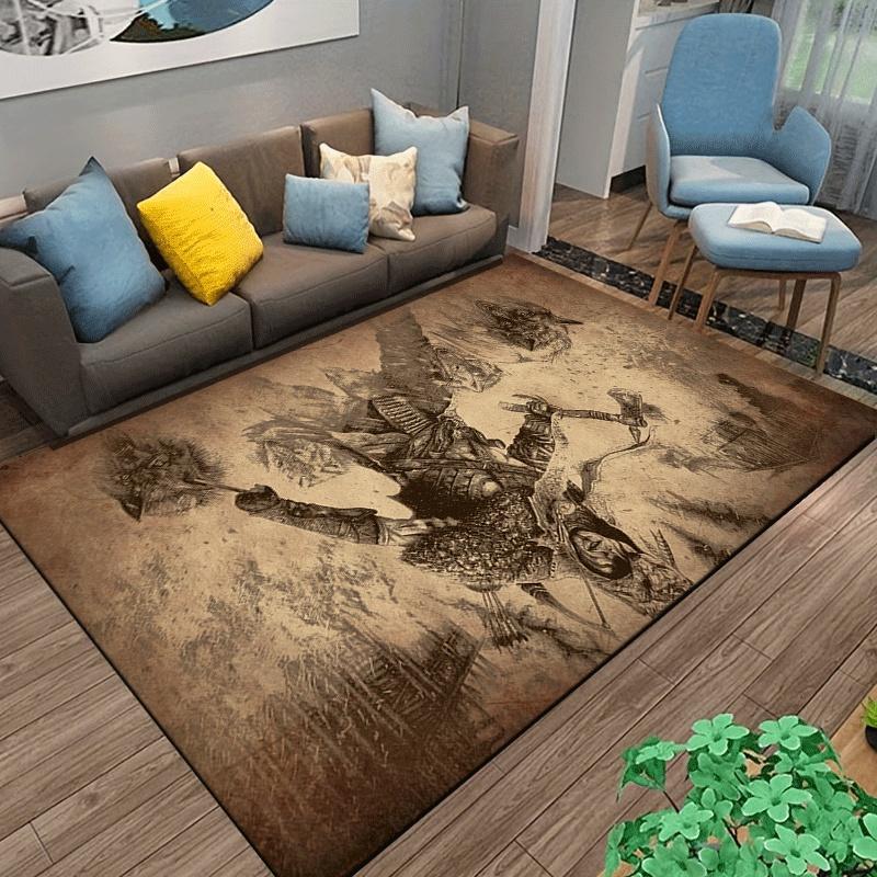 Resident Evil Character Rug, Tribute To Classic Game Suitable for Use As an Anti-slip Game Mat for Living Room and Bedroom Sofas