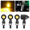2/4pcs Motorcycle Turn Signals Mini LED Bullet Flasher Light Indicator Amber Lamp 12V 8mm for Dirt Bike Street Bike