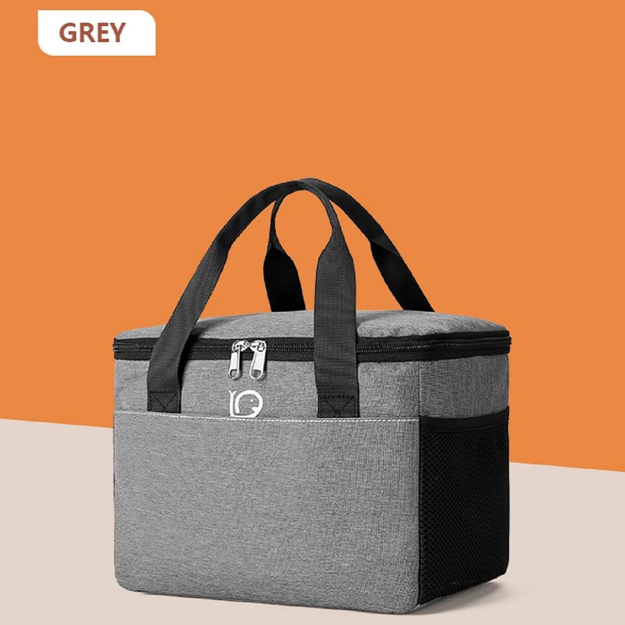 Handheld Foil Aluminum Insulation Bag, Waterproof Lunch Box Lunch Bag, Baby Bottle Insulation Bag High Quality Material Option 12 серый