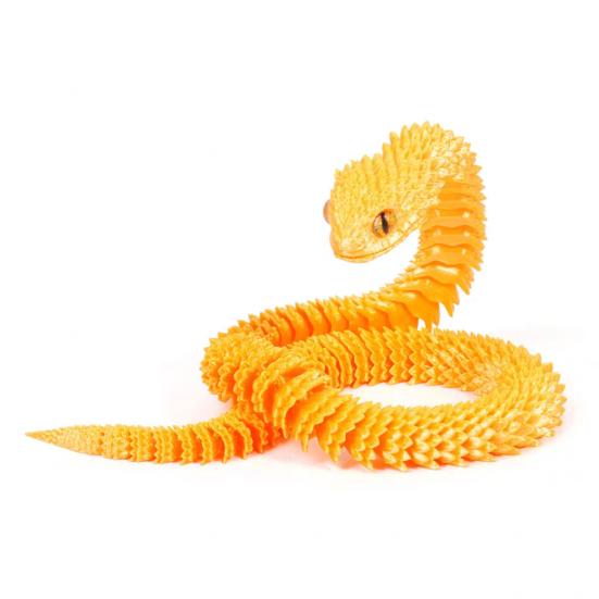 3D Printed Snake Egg with Snake Inside Movable Joints Snake Eggshell Figurine Articulated Snake Fidget Toy Desktop Decoration Ornament