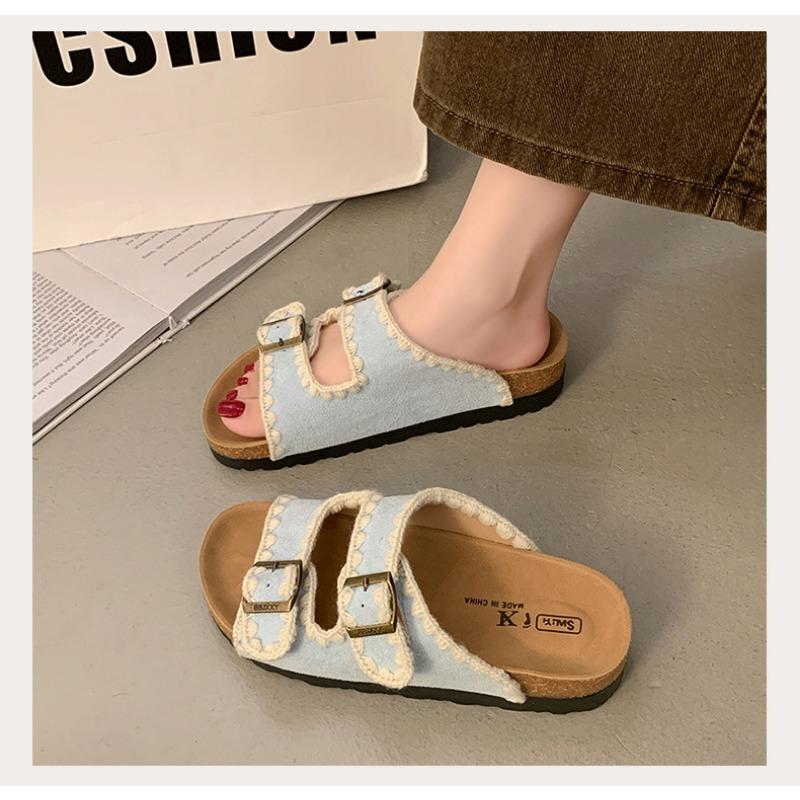 Thick-soled Boken Slippers Women's Summer Fashion Shoes Flip-flops Half-slippers