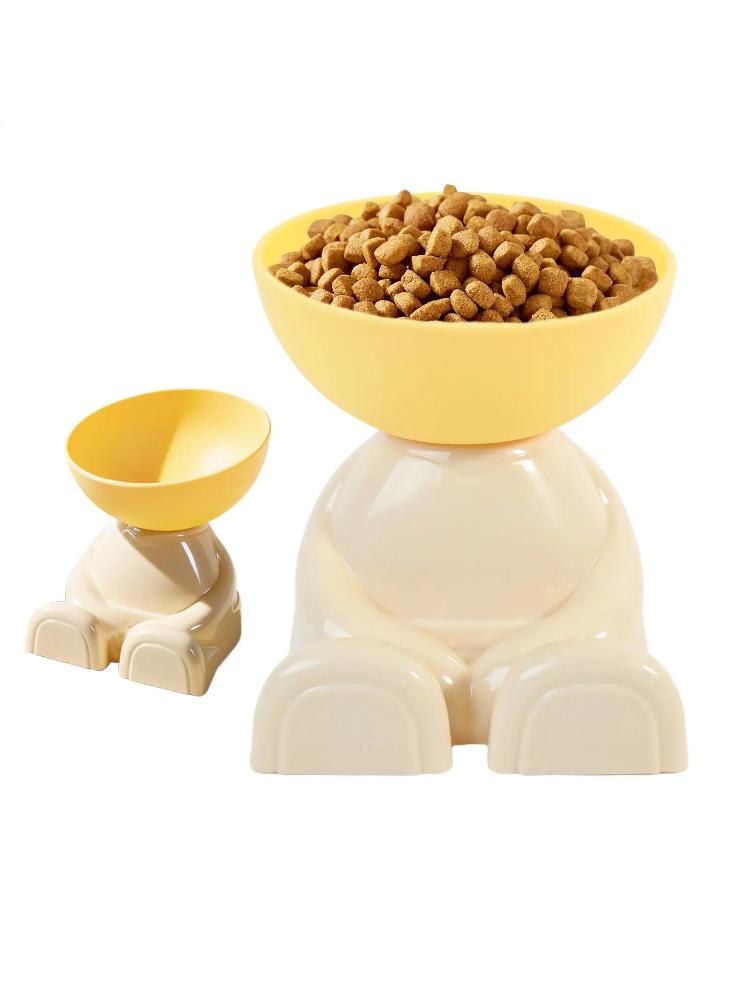 Pet Feeding Cat Bowl Creative Tilted Mouth Dog Food Feeding Basin Non-slip Multi-use Pet High Foot Bowl Water Container