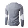 Men Sweatshirt Contrast Colors Patchwork Plush Thicken All Match Warm Autumn Sweatshirt for Work