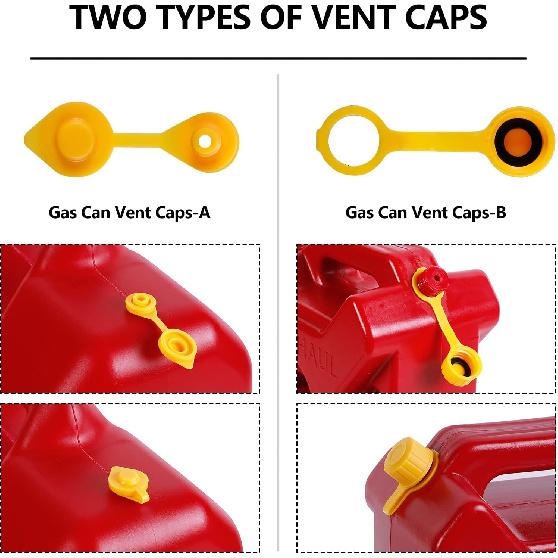 Gas Can Spout Replacement Kit,Nozzle Length Is 8.1 In, Easier To Use. Ror Most 1/2/5/10 Gal Oil Cans. With Gas Tank Vent Caps, Thick Rubber Pad,