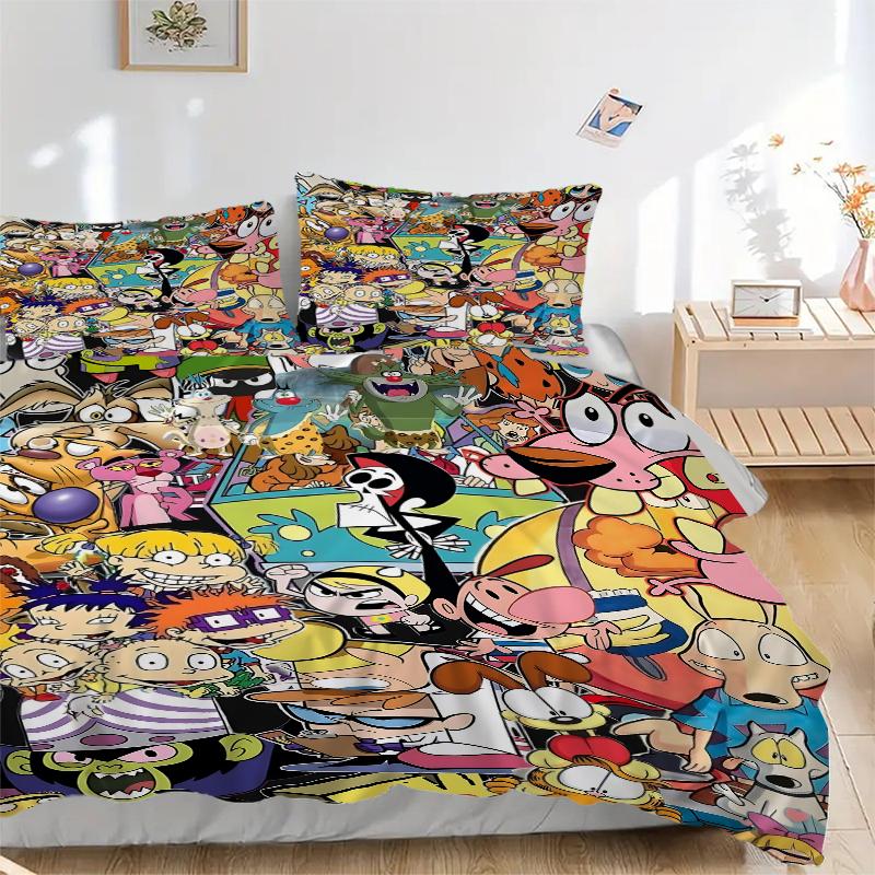 3Pcs Cartoon Network Characters Bedding Sets For All Sizes New 3D Printed Bed Cover Comforter Duvet Cover Pillowcase Bedroom Decoration