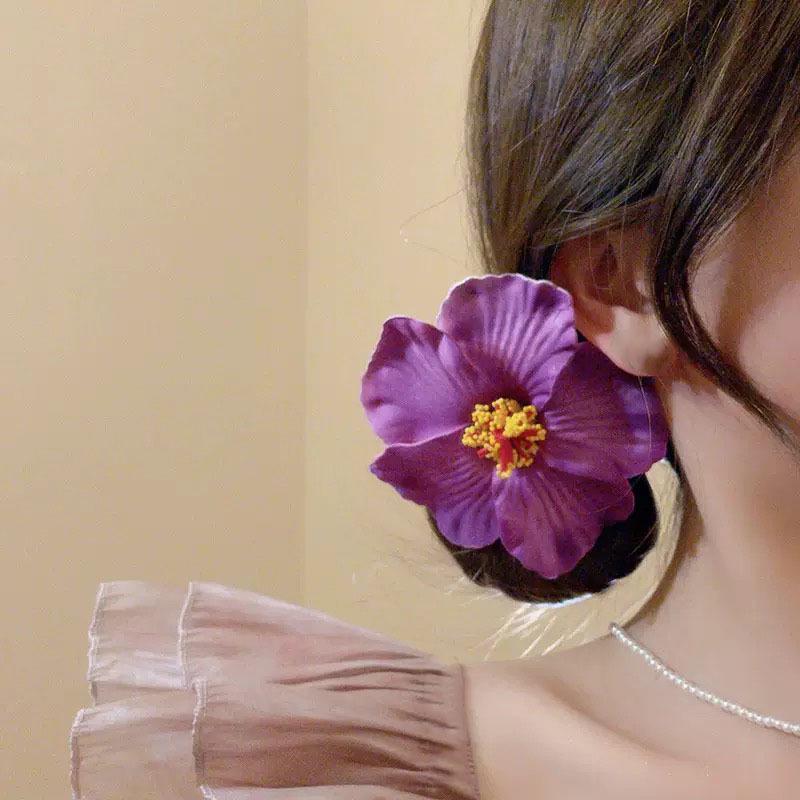 Hibiskus & Frangipani Kopfschmuck Haarspange für Damen - Perfekt für Hochzeiten & Urlaube