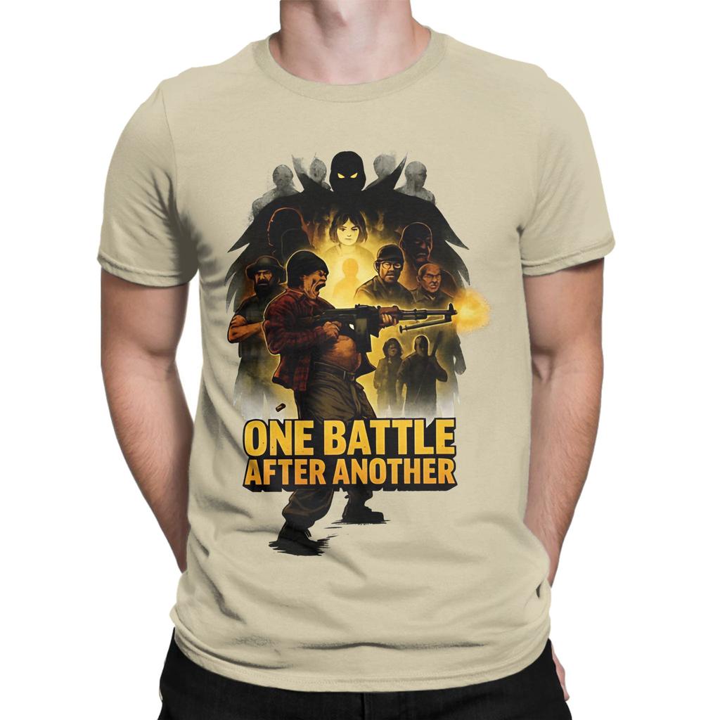One Battle After Another Action Focused Tactical Scene Graphic 100 Cotton TShirt One Battle After Another Tees Tops For Unisex
