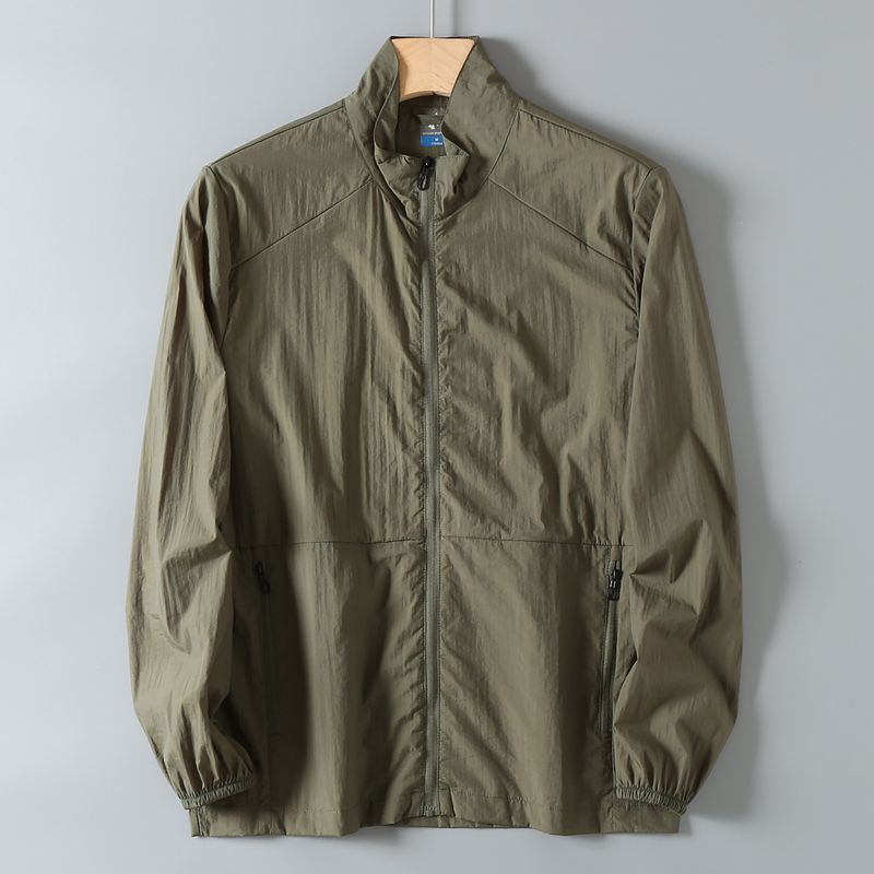 Men's Summer Lightweight Breathable Uv Protection Loose Fit Stand Collar Sun Protection Jacket for Export
