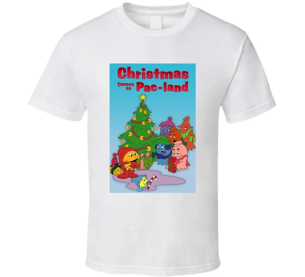 Christmas Comes To PacLand Retro Holiday Xmas Movie 80s T Shirt S