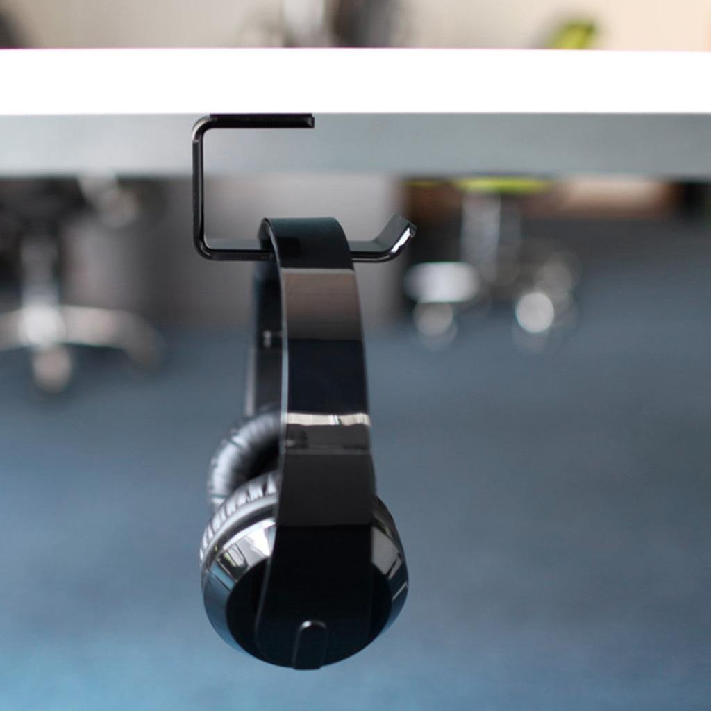 L Shape Computer Headset Stand Earphone Acrylic Display Holder Universal Headphone Wall Mount Hook