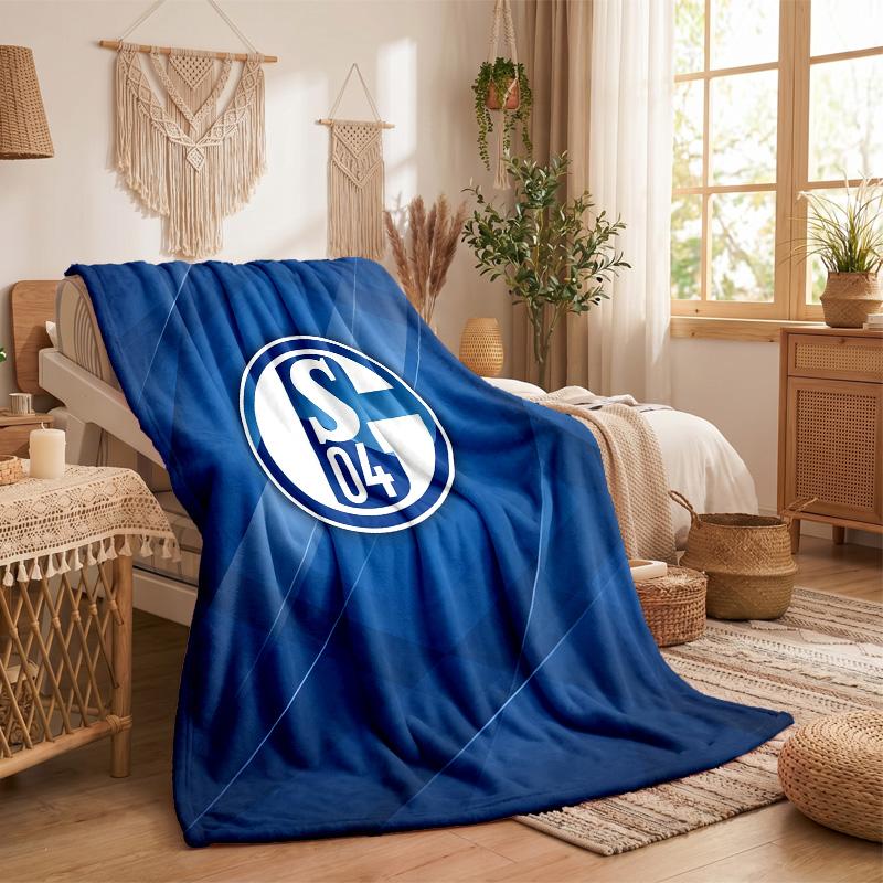 Coperta in Pile Tema Schalke 04 Morbida Accogliente Peluche Per Camera da Letto Divano Viaggio