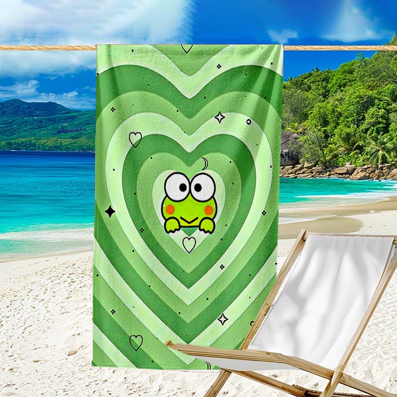 proof beach towel with a Sanrio3 pattern - soft,absorbent,quick-drying,machine washable - perfect for swimming,camping,bathing