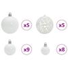 Christmas Ornament Set with 150 LEDs 61 pcs White Plastic