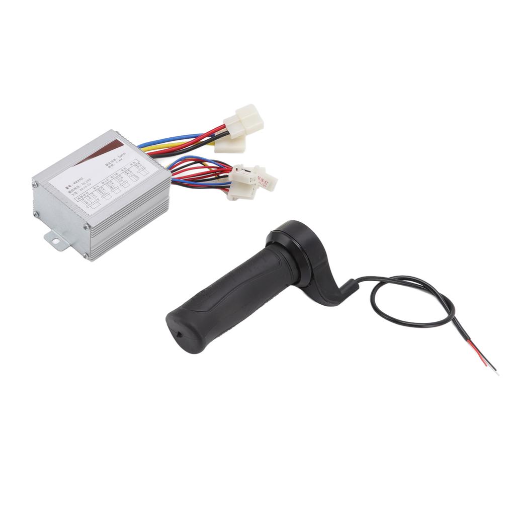24V 500W Motor Brushed Controller with Throttle Twist Grip Low Noise for Wind Turbine Scooters