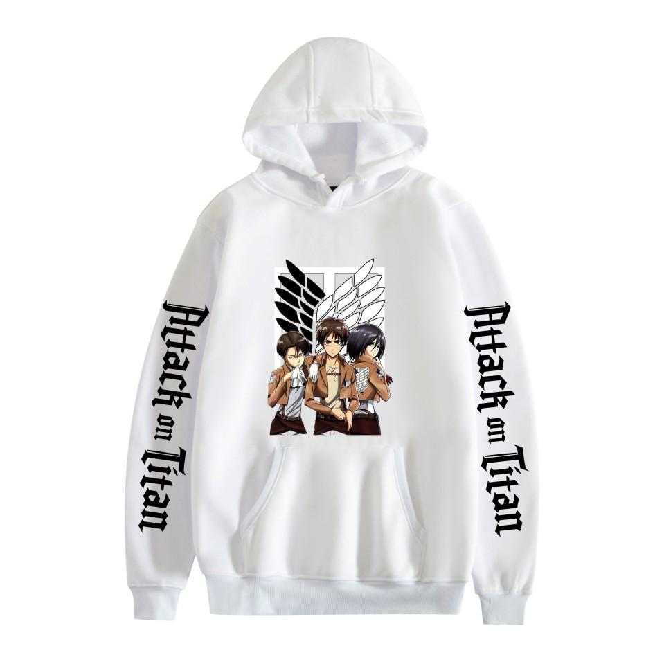 Attack on Titan Graphic Printing Hoodies Autumn Winter Fleece Streetwear Tops