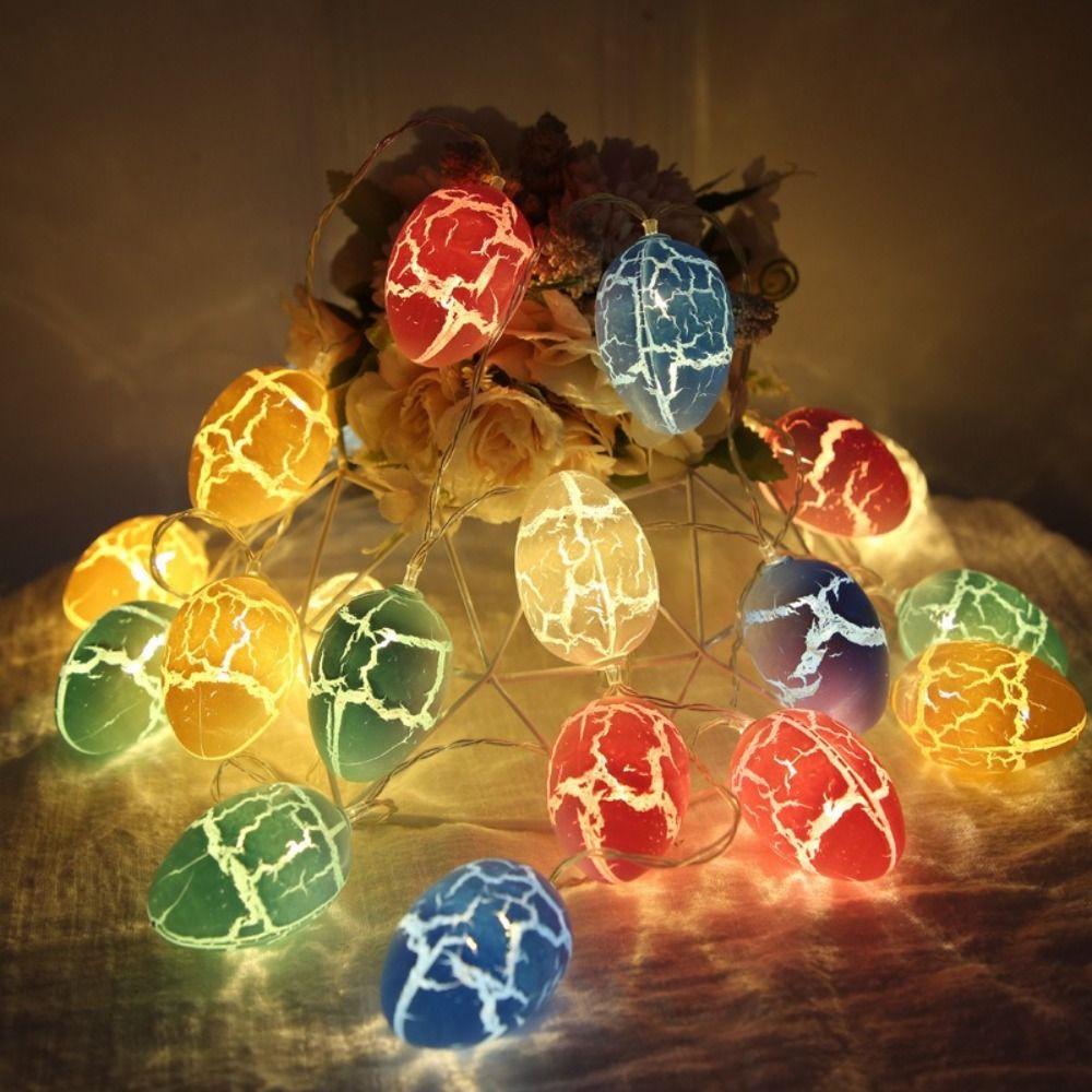 Warm White Easter String Lights LED Lighting Cracked Egg LED Light Easter Party