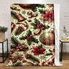 Festive Christmas Ornament Pattern Patterned Flannel Blanket Perfect for the Bedroom Living Room, Sofa, or a Little Nap