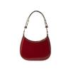 Tory Burch Emerson Minimalist Casual Zipper Leather Crescent Bag Women Handbags Burgundy 147940-627