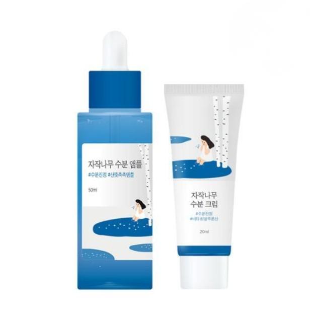 ROUND LAB Birch Juice Moisturizing Ampoule 50ml + Cream 20ml Set