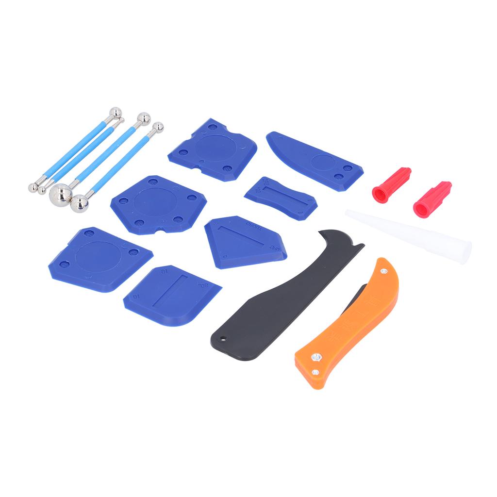 16Pcs Caulking Tool ABS Glue Grout Cleaning Scraper Remover Nozzle for Floor Tile
