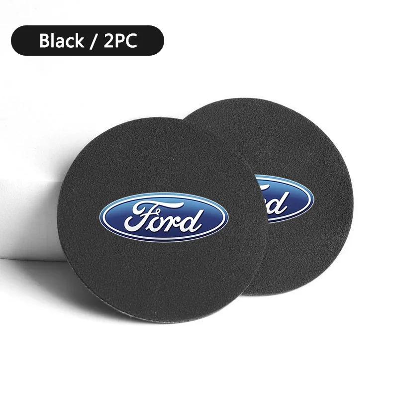 

Car Sticker 2026 Ford New 2025 Hot Suede Car Coaster Water Cup Seat Cushion Anti Slip Pad For Ford Focus Mondeo Kuga Fiesta MK7