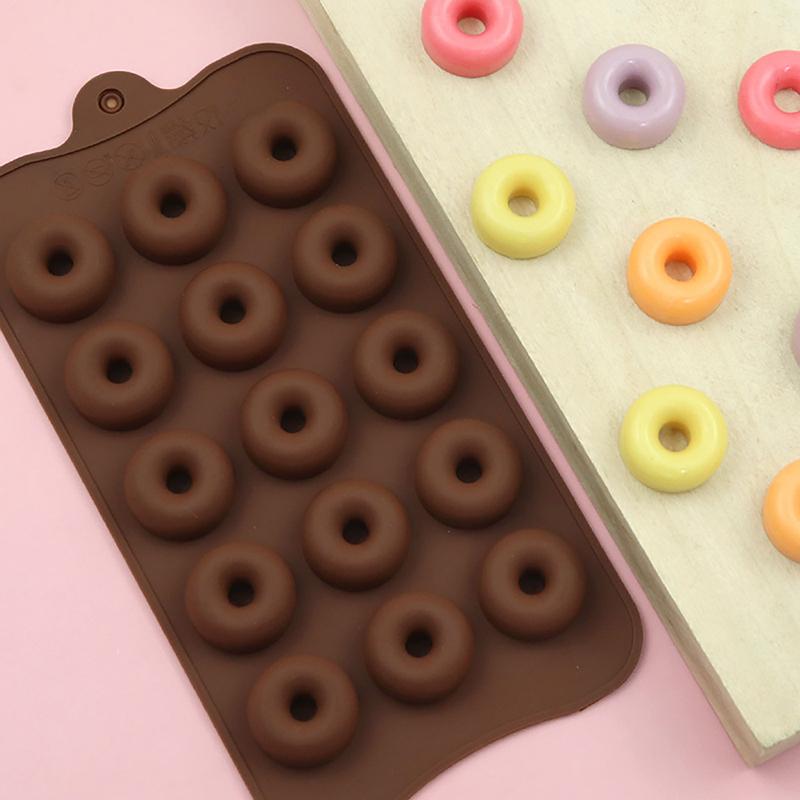 15 Hole Mini Cake Silicone Donuts Molds Diy Baking Pastry Cookie Chocolate Mold Muffin Cake Mould Dessert Handmade Kitchen Tools