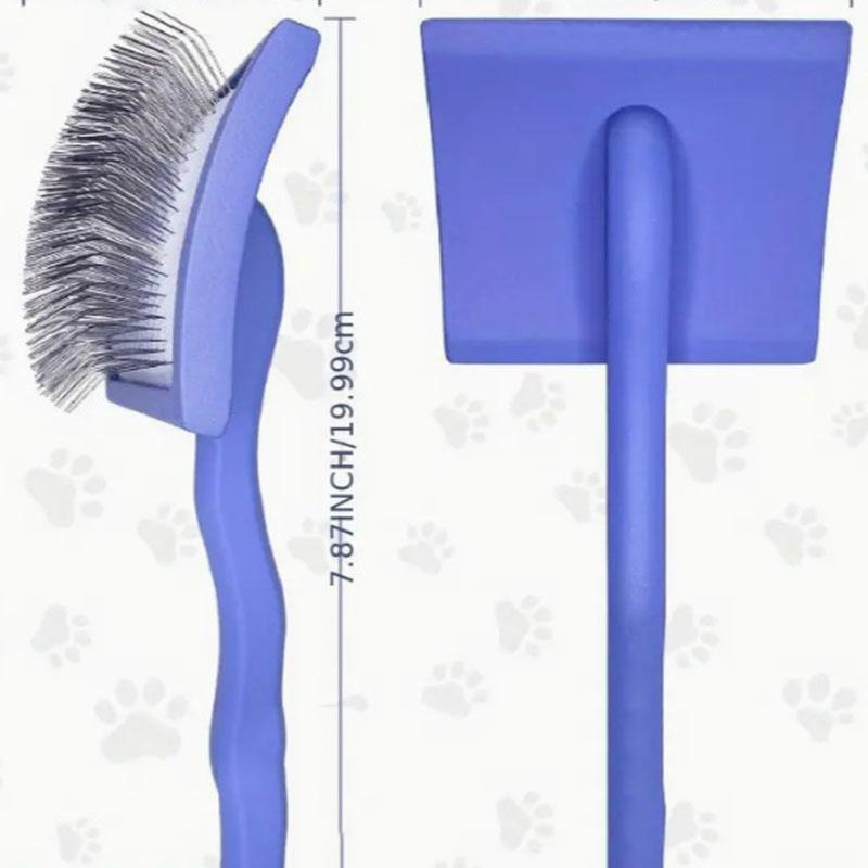 Spazzola per rimuovere i peli per toelettatura di animali domestici Spazzola per capelli manuale per bellezza domestica Manico lungo Rastrello per deshedding riutilizzabile professionale