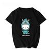 Women's New Cute Hello Kitty Pattern Printed Top Oversized Unisex Couple Trend Plus Size Loose Casual Short-sleeved T-shirt