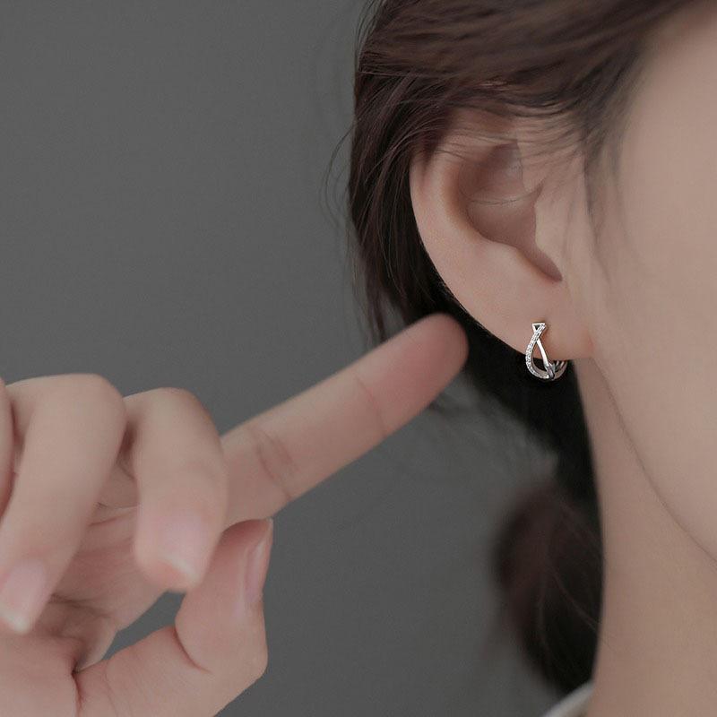 Niche Cross Geometric Earrings Simple Versatile Design Girls' Girlfriend Gift Trendy Elegant Lady's Accessories Classic Casual Jewelry