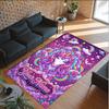 Alfombra de Suelo de Terciopelo de Cristal con Temática de Unicornio, Alfombra Cálida Personalizada con Nombre y Texto, Decoración del Hogar