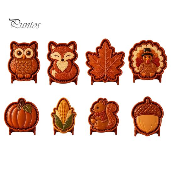 Fall Dessert Making Supplies Mini Pie Mold for Autume Thanksgiving , DIY Dough Presser Pocket Baking Mold, One Harvest Theme Tool Press Hand