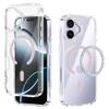 For iPhone 17 Case Compatible with MagSafe Anti Scratch Clear TPU PC Phone Back Cover