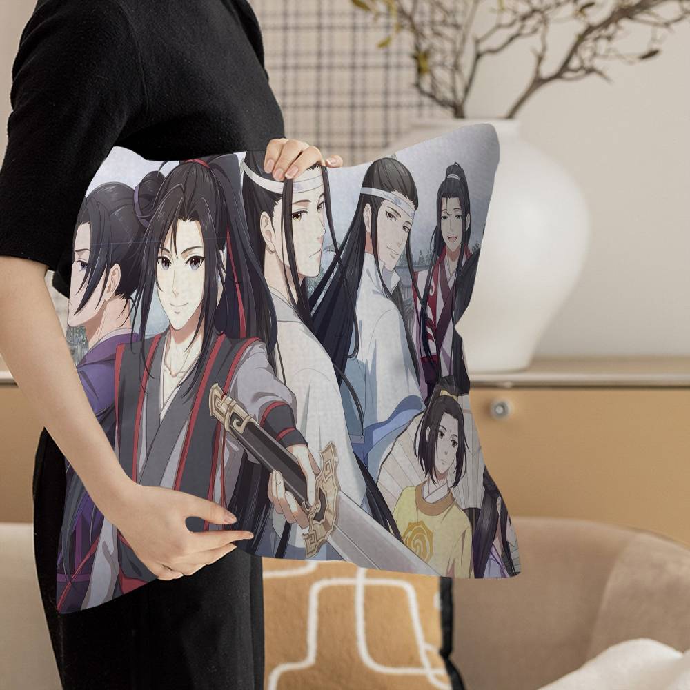 Anime Mo Dao Zu Shi Cushion Cover Car Throw Pillow Case For Sofa Car Christmas Gift 40x40cm 45x45cm