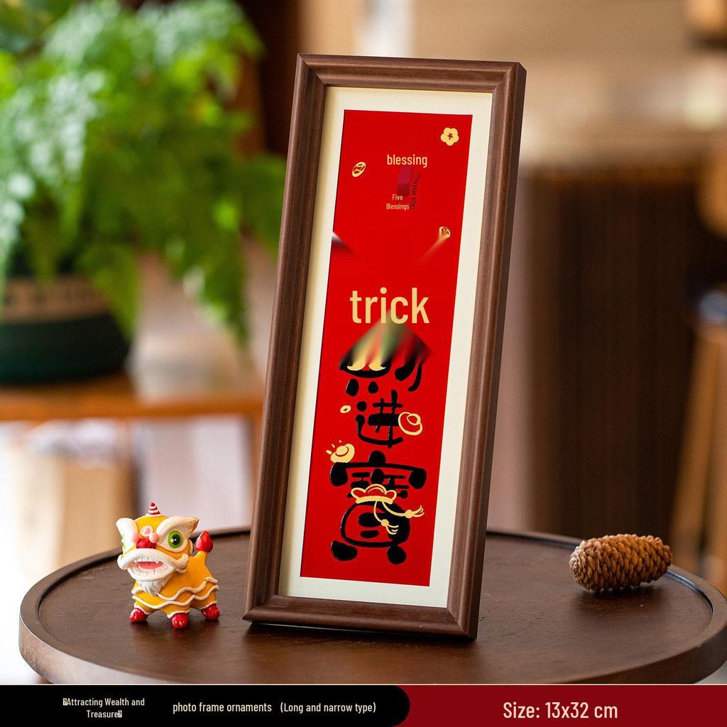 2026 Year of the Horse Photo Frame Ornament for New Year and Spring Festival Décor - Perfect for Living Room and Entryway.