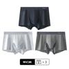 MiiOW 3Pcs Sexy Organic Cotton Boxers Shorts Underpants Soft Cotton Trunks Man Underwear Boxer Men Freegun Breathable Mesh Panty