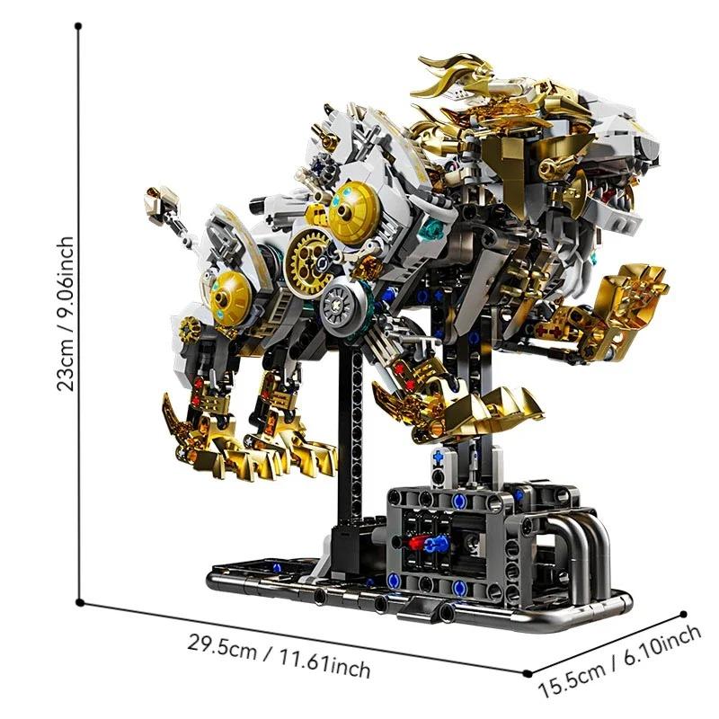 

13090 Mechanical lion Model 1073pcs Building Blocks Bricks Animal Kit Animal World Assembly Toy for Birthday Gifts