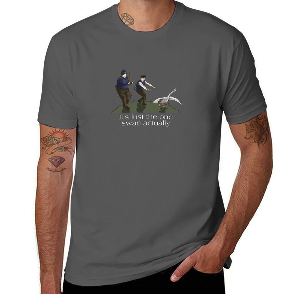Hot Fuzz Citation Danny Butterunisex Swan T-shirt Running Perforunisexce Manches Courtes Tee