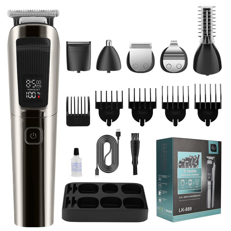 

New multifunctional men s hair clipper nose hair device razor set electric clippers bald head machine carving clippers