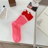 Fashionable and versatile Contrast colored socks women's high top pile up socks Korean version of spring/summer cotton socks