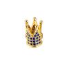 18K Gold Crown Beads with Micro-inlaid Zircon for DIY Jewelry Making