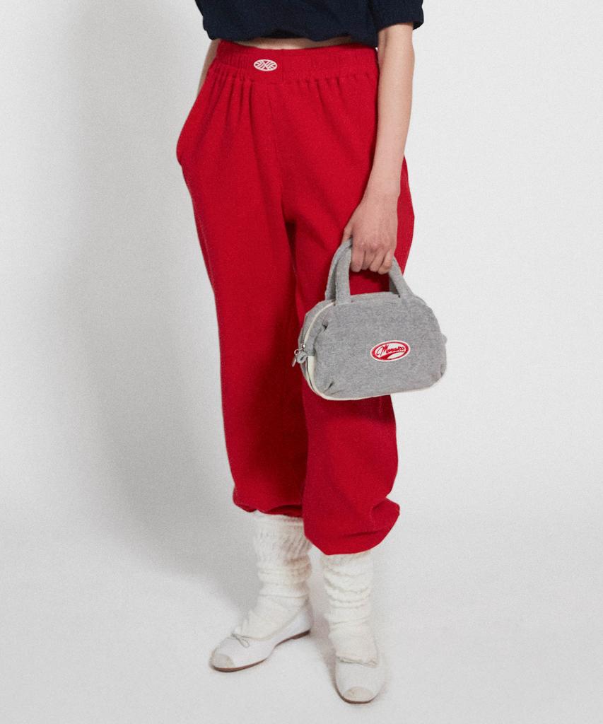 Minasu Track Logo Waffle Jogger Pants_Red