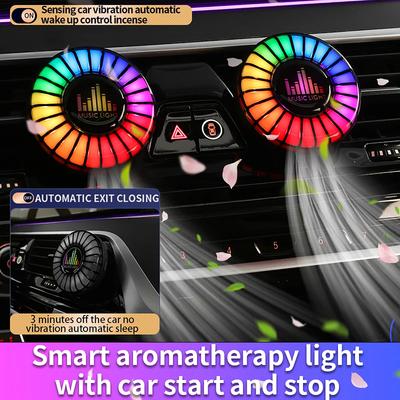 Car Music Rhythm Lamp Air Freshener RGB LED Strip Sound Control Voice Rhythm Atmosphere Light 256 Colors Option App Control
