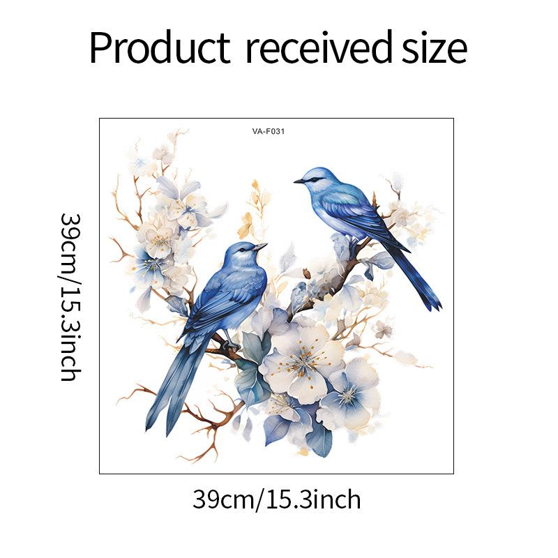 Painted Branch Flower Birds Wall Sticker Bedroom Living Room Porch Home Background Decoration Self-adhesive Decals