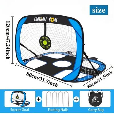 Buts de Football Pliables Filets pour Jardin Plage Entraînement Football Filet Mini Portable Pliable Léger Intérieur Extérieur But de Football