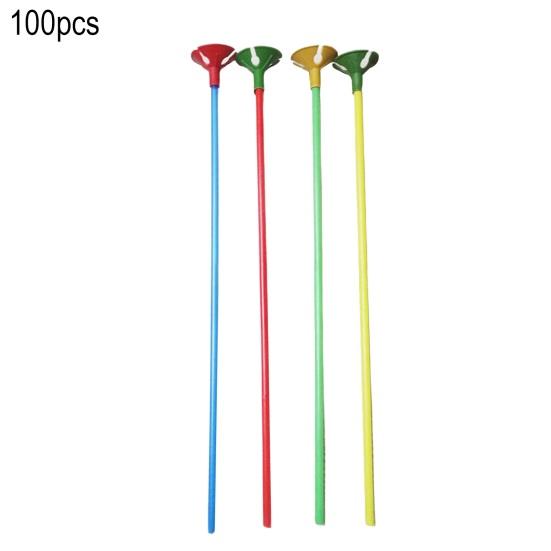 

100 Pcs Balloon Holder Sticks Plastic Balloon Holders And Cups for Tying Balloons Arch Anniversary Birthday Parties Graduation Wedding Decoration