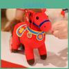 Lucky Horse Plush Companion With Short Pile Material For New Year Celebration Decor