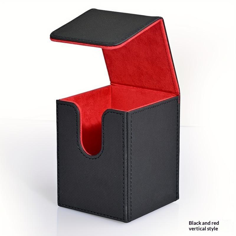 Card Deck Box Pu Leather Trading Card Case Magnetic Storage Holder Fits 100+ Sleeved Cards For Tcg Ccg Game Cards Organizer
