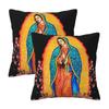 Virgin Of Guadalupe 2 Pcs Square Pillowcase Pillow Cover Cushion Decor Comfort Throw Pillow For Home Living Room