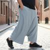 INCERUN Vintage Men Elastic Waist Gothic Striped Casual Baggy Drop-crotch Pants