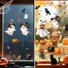 Creative Holiday Gifts Halloween Ghost Window Clings, Cute Pumpkin And Black Cat Static Stickers, PVC Party Atmosphere Props Waterproof Decals,